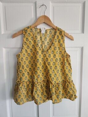 Natural Life Peplum Cotton Tank Top